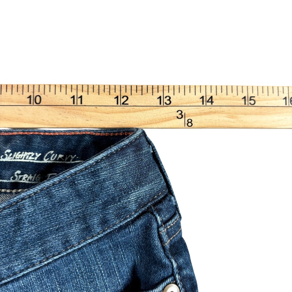 Eddie Bauer Straight Jeans Womens S0 Blue Slightly Curvy Dark Denim Normcore - Picture 5 of 7